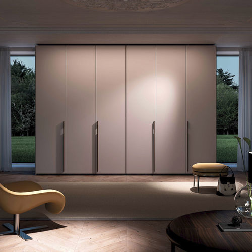 Moderner Kleiderschrank - BASIC - Olivieri - Holz / hochglanzlackiertes Holz / mit Schwingtür