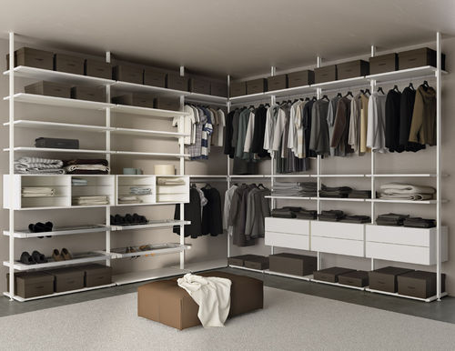 Begehbarer Kleiderschrank / Eck - LOFT - Olivieri - modern / Holz / anodisiertes Aluminium