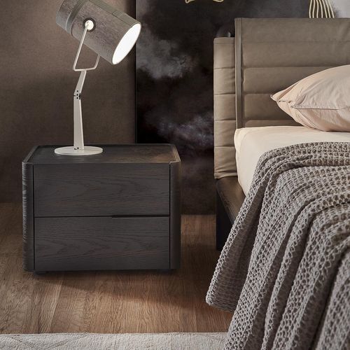Moderner Nachttisch - GINEVRA - Olivieri - lackiertes MDF / Gestell aus lackiertem MDF / rechteckig