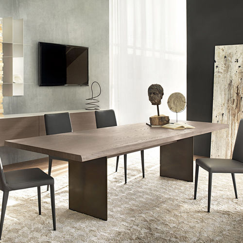 Moderner Esstisch - ALFRED  - Olivieri - Holzfurnier / Sperrholz / Gestell aus Furnierholz