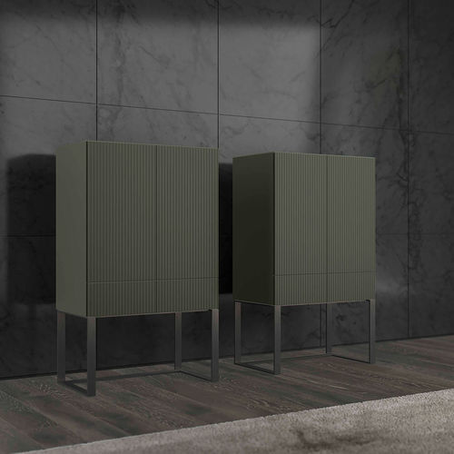 Moderner Barschrank - AQUA  - Olivieri - lackiertes Holz / Glas / Metall