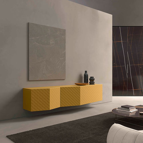 Wandmontiertes Sideboard - LOUVRE - Olivieri - modern / lackiertes Holz / Eiche