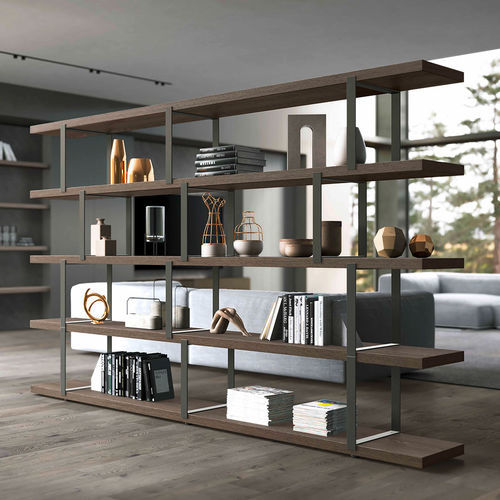 Modernes Bücherregal - NEW YORK  - Olivieri - Holz / lackiertes Metall