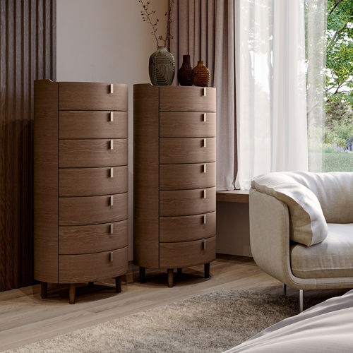 Moderner Chiffonnier - KALE - Olivieri - Eiche / Bronze / Marmor