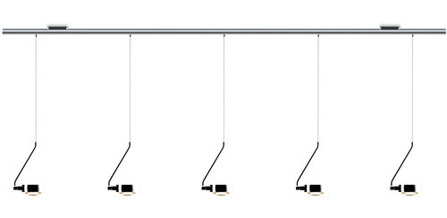 Hängelampe - SENTO: SISTEMA SOFFITTO CINQUE - Occhio - Glas / Metall / modern