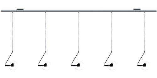 Hängelampe - DIVO: SOFFITTO CINQUE - Occhio - Glas / Metall / modern