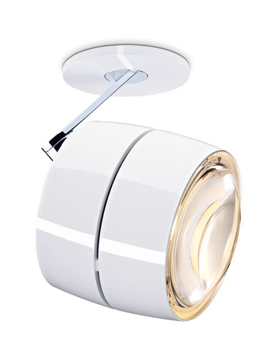 Deckenstrahler - PIÙ ALTO² 3D UP - Occhio - LED / rund / Metall