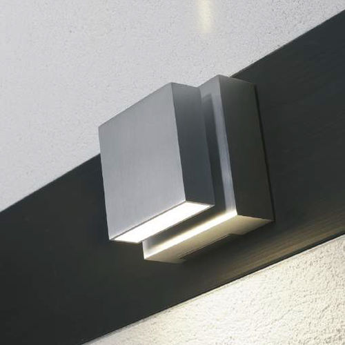 Moderne Wandleuchte - SCOBO / DOWN LV W - BRUCK - für den Innenraum / Aluminium / quadratisch