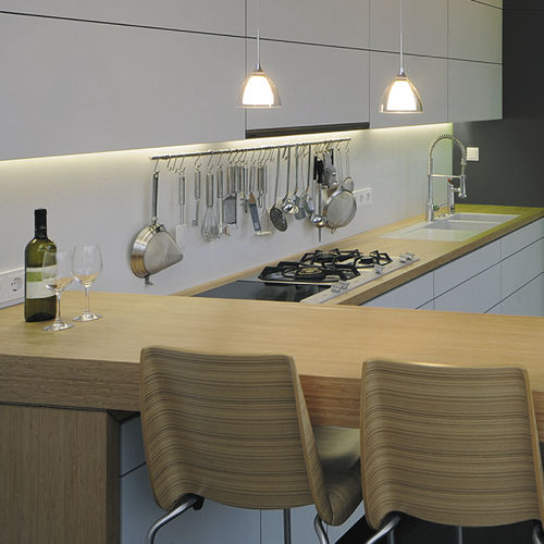 Hängelampe - SILVA / 110 G9 S - BRUCK - Chrom / geblasenes Glas / Kristall