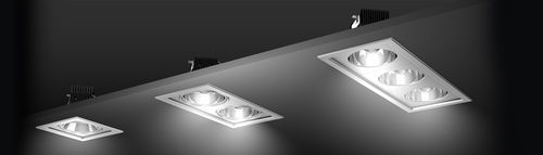 Strahler für Deckeneinbau - MAGCARDO - RZB - Halogen / Aluminium / Metall
