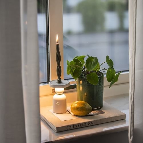 Tischlampe - NANTES  - Gnosjö Konstsmide - Aluminium / modern / mit Akku