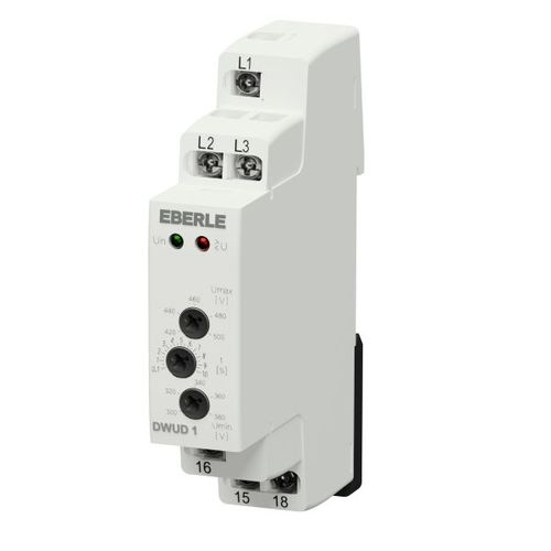 Elektromechanisches Relais / 400 V AC - DWUD 1 - Eberle Controls - NO/NF / dreiphasig / für DIN-Schiene