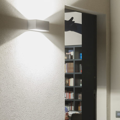 Moderne Wandleuchte - WASH - Goccia Illuminazione - für Außenbereich / Opal / Glas