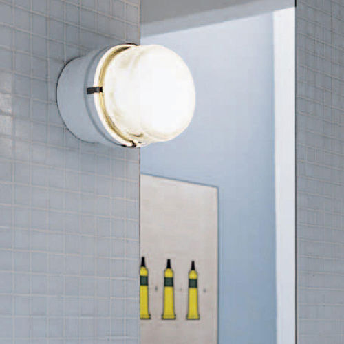 Moderne Wandleuchte - FRESNEL - Oluce - für Außenbereich / Metall / rund