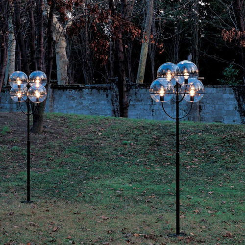 Garten-Lichtmast - LYNDON - Oluce - klassisch / Metall / Glas