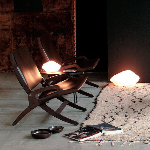 Tragbare Lampe - STONE OF GLASS - Oluce - geblasenes Glas / Muranoglas / originelles Design