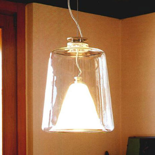 Hängelampe - LANTERNA - Oluce - Aluminium / Muranoglas / modern