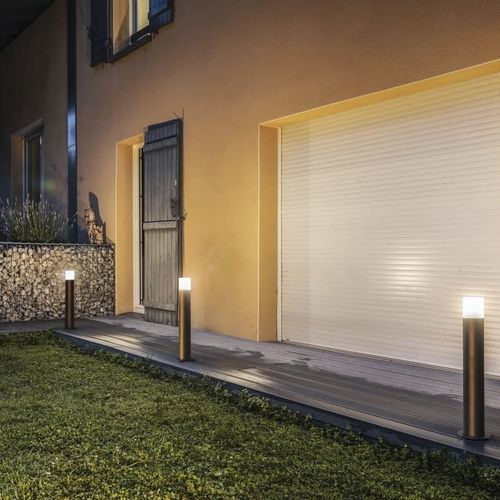 Leuchtpoller für Garten - GRAFIT  - SLV ELEKTRONIK - modern / Rauchglas / Acryl
