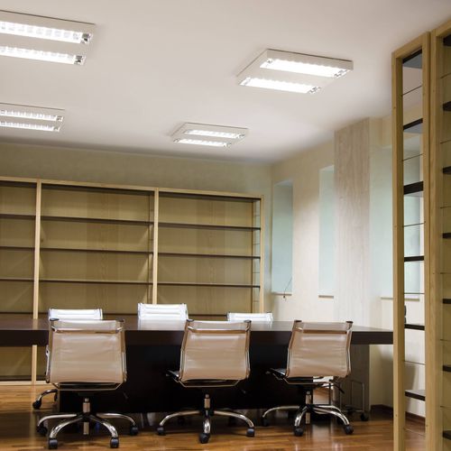 Leuchte für Aufbau - DEMI C HMP - Intra Lighting d.o.o. - fluoreszierend / quadratisch / Stahlblech