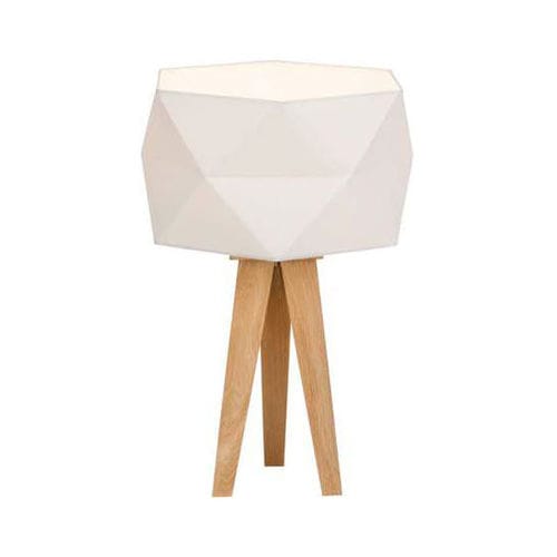 Tischlampe - POLYGON - Brilliant - Stoff / Holz / modern