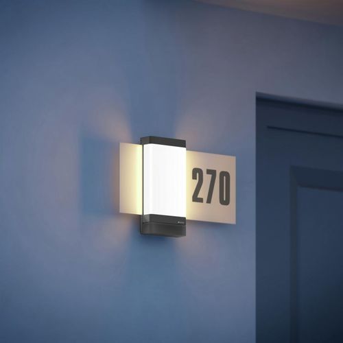 Moderne Wandleuchte - L 270 DIGI SC - STEINEL VERTRIEB GMBH - für Außenbereich / Aluminium / rechteckig
