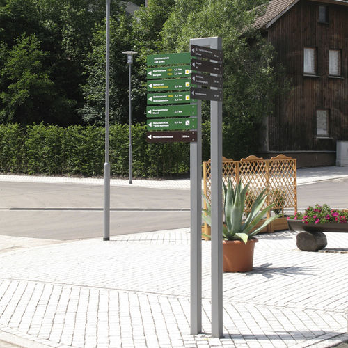 Mast für Verkehrszeichen - SOPHIE M I - LEIPZIGER LEUCHTEN - galvanisiertem Stahl