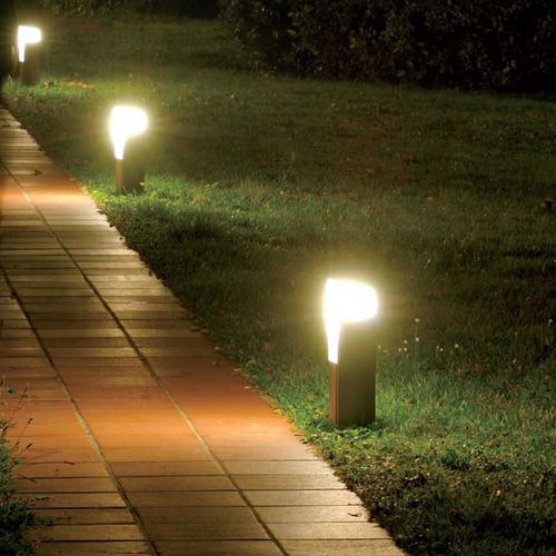 Leuchtpoller für Garten - EOS - Mareco Luce - modern / anodisiertes Aluminium / Polycarbonat