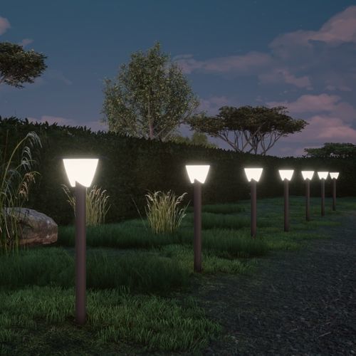 Leuchtpoller für Garten - BIANCA - Mareco Luce - modern / Edelstahl / Stahl