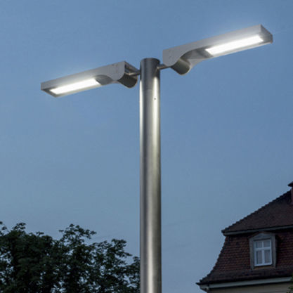 Lichtmast - CYLINDRICAL  - LECCOR Leuchten GmbH - Edelstahl / Glas