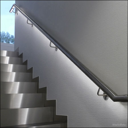 Edelstahl-Handlauf - LAMANO U60 - LECCOR Leuchten GmbH - Glas / Polycarbonat / mit integrierter LED-Beleuchtung