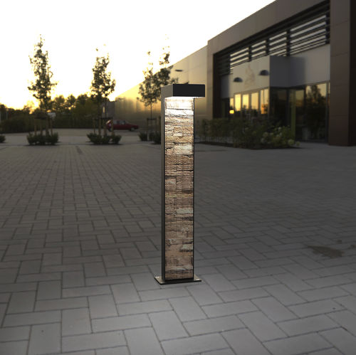 Leuchtpoller für Garten - CUBANO TYP 410 - LECCOR Leuchten GmbH - für öffentliche Bereiche / modern / Edelstahl
