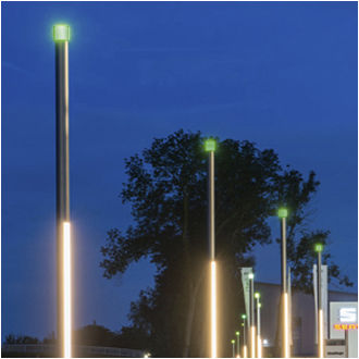Moderne Leuchtsäule - COLLONA - LECCOR Leuchten GmbH - Edelstahl / Milchglas / Polycarbonat