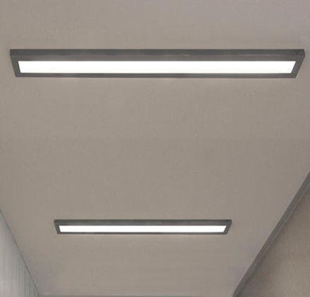 Moderne Deckenleuchte - ANGOLARE TYPE 565/300 - LECCOR Leuchten GmbH - rechteckig / Glas / Aluminium