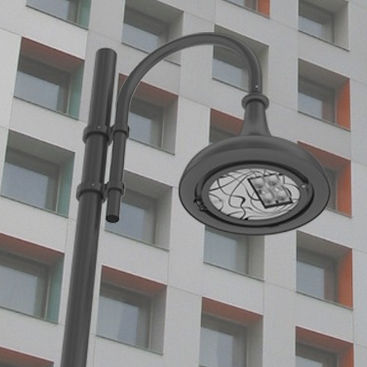 Straßenlaterne - GOBLET - AEC Illuminazione - modern / Aluminiumguss / mit Diffusor aus Hartglas