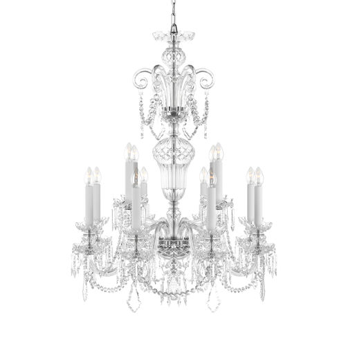 Klassischer Kronleuchter - RUDOLF : HISTORIC DESIGN - Preciosa - Kristall / verchromter Messing / handgefertigt