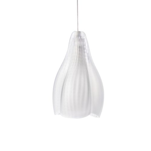 Hängelampe - MUUTOS - Preciosa - Nickel / Milchglas / modern