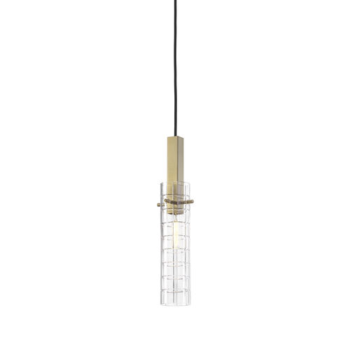 Hängelampe - GEOMETRIC - Preciosa - Edelstahl / gebürstetes Messing / klassisch