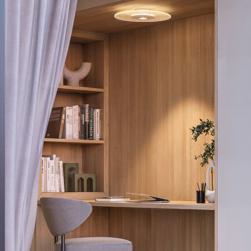 Moderne Deckenleuchte - DIZCO - RIBAG Licht AG - kreisförmig / Aluminium / Glas