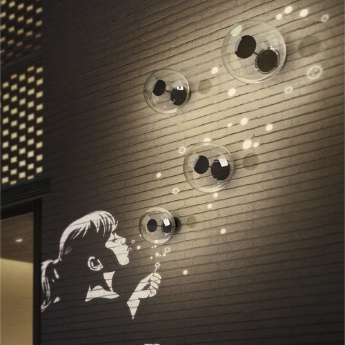 Moderne Wandleuchte - Rolling Sky - LINEA LIGHT GROUP - für Außenbereich / Aluminium / rund