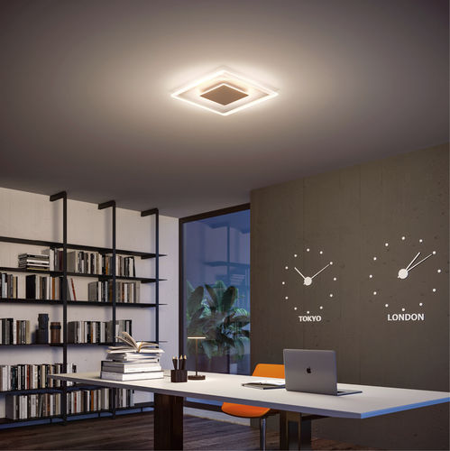 Deckenleuchte / minimalistisches Design - ARUBA_S - LINEA LIGHT GROUP - quadratisch / Glas / Eisen
