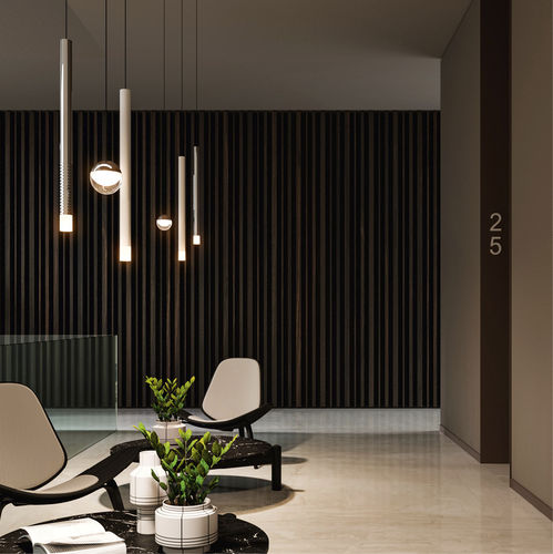 Moderne Deckenleuchte - SINFONIA SYSTEM - ROSSINI_S  - LINEA LIGHT GROUP - rund / aus lackiertem Aluminium / Polymethylmethacrylat (PMMA)