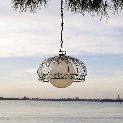 Hängelampe - MARGHERITA - Siru Lighting - Metalldraht / geblasenes Glas / klassisch