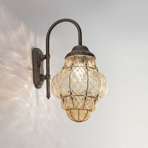 Klassische Wandleuchte - CLASSIC - Siru Lighting - für Außenbereich / Metall / aus venezianischem Glas