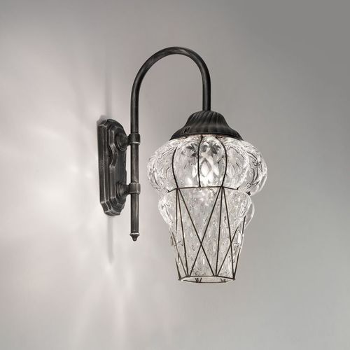 Klassische Wandleuchte - PIAZZA - Siru Lighting - für Außenbereich / Metall / geblasenes Glas