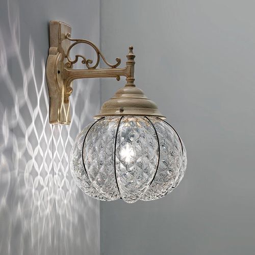 Klassische Wandleuchte - SAN STAE - Siru Lighting - für Außenbereich / geblasenes Glas / sphärisch