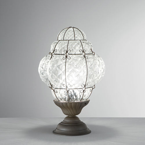 Tischlampe - CLASSIC - Siru Lighting - Metall / aus venezianischem Glas / geblasenes Glas
