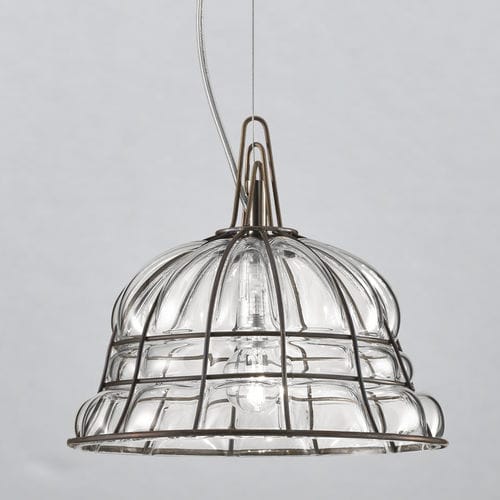 Hängelampe - BELL - Siru Lighting - Drahtgewebe / geblasenes Glas / modern