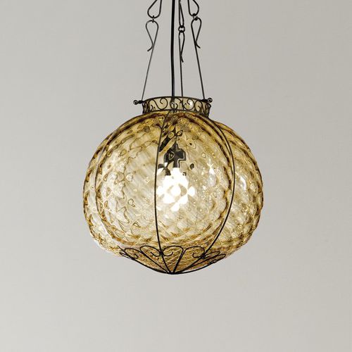 Hängelampe - BOLLA - Siru Lighting - Metalldraht / geblasenes Glas / klassisch