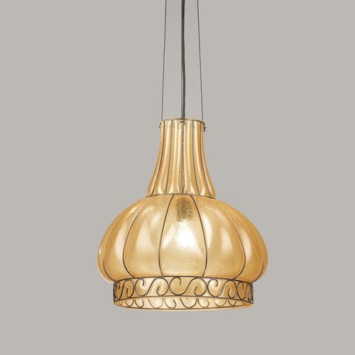 Hängelampe - CUPOLA - Siru Lighting - Metalldraht / aus venezianischem Glas / geblasenes Glas