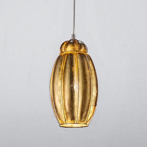 Hängelampe - FOGLIA ORO - Siru Lighting - Kristall / Goldfolie / klassisch
